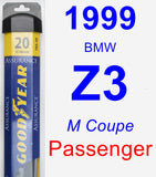 Passenger Wiper Blade for 1999 BMW Z3 - Assurance