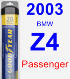 Passenger Wiper Blade for 2003 BMW Z4 - Assurance