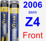 Front Wiper Blade Pack for 2006 BMW Z4 - Assurance