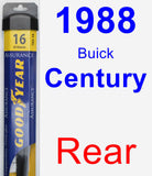 Rear Wiper Blade for 1988 Buick Century - Assurance