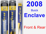 Front & Rear Wiper Blade Pack for 2008 Buick Enclave - Assurance