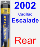 Rear Wiper Blade for 2002 Cadillac Escalade - Assurance