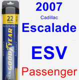 Passenger Wiper Blade for 2007 Cadillac Escalade ESV - Assurance