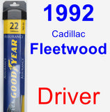Driver Wiper Blade for 1992 Cadillac Fleetwood - Assurance