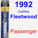 Passenger Wiper Blade for 1992 Cadillac Fleetwood - Assurance