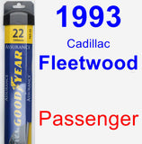Passenger Wiper Blade for 1993 Cadillac Fleetwood - Assurance