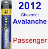 Passenger Wiper Blade for 2012 Chevrolet Avalanche - Assurance