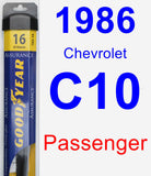 Passenger Wiper Blade for 1986 Chevrolet C10 - Assurance