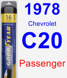 Passenger Wiper Blade for 1978 Chevrolet C20 - Assurance