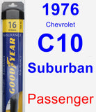 Passenger Wiper Blade for 1976 Chevrolet C10 Suburban - Assurance