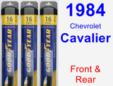 Front & Rear Wiper Blade Pack for 1984 Chevrolet Cavalier - Assurance