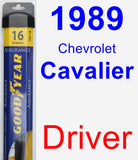 Driver Wiper Blade for 1989 Chevrolet Cavalier - Assurance