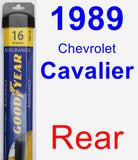 Rear Wiper Blade for 1989 Chevrolet Cavalier - Assurance