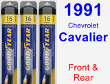 Front & Rear Wiper Blade Pack for 1991 Chevrolet Cavalier - Assurance