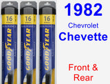 Front & Rear Wiper Blade Pack for 1982 Chevrolet Chevette - Assurance