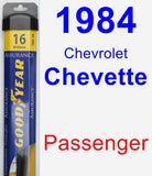 Passenger Wiper Blade for 1984 Chevrolet Chevette - Assurance