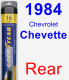 Rear Wiper Blade for 1984 Chevrolet Chevette - Assurance
