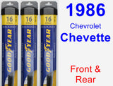 Front & Rear Wiper Blade Pack for 1986 Chevrolet Chevette - Assurance
