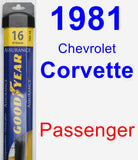 Passenger Wiper Blade for 1981 Chevrolet Corvette - Assurance