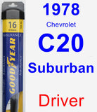 Driver Wiper Blade for 1978 Chevrolet C20 Suburban - Assurance