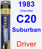 Driver Wiper Blade for 1983 Chevrolet C20 Suburban - Assurance