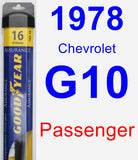 Passenger Wiper Blade for 1978 Chevrolet G10 - Assurance