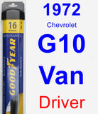 Driver Wiper Blade for 1972 Chevrolet G10 Van - Assurance
