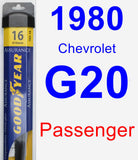 Passenger Wiper Blade for 1980 Chevrolet G20 - Assurance