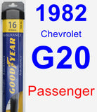 Passenger Wiper Blade for 1982 Chevrolet G20 - Assurance