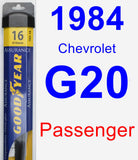 Passenger Wiper Blade for 1984 Chevrolet G20 - Assurance