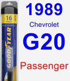 Passenger Wiper Blade for 1989 Chevrolet G20 - Assurance