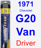 Driver Wiper Blade for 1971 Chevrolet G20 Van - Assurance