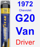 Driver Wiper Blade for 1972 Chevrolet G20 Van - Assurance