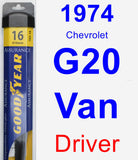 Driver Wiper Blade for 1974 Chevrolet G20 Van - Assurance