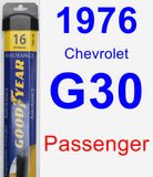 Passenger Wiper Blade for 1976 Chevrolet G30 - Assurance