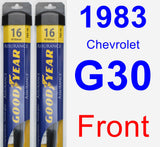 Front Wiper Blade Pack for 1983 Chevrolet G30 - Assurance