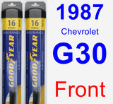 Front Wiper Blade Pack for 1987 Chevrolet G30 - Assurance