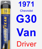 Driver Wiper Blade for 1971 Chevrolet G30 Van - Assurance
