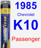 Passenger Wiper Blade for 1985 Chevrolet K10 - Assurance