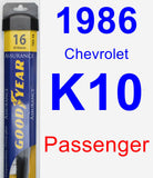 Passenger Wiper Blade for 1986 Chevrolet K10 - Assurance