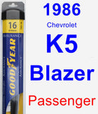 Passenger Wiper Blade for 1986 Chevrolet K5 Blazer - Assurance