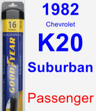 Passenger Wiper Blade for 1982 Chevrolet K20 Suburban - Assurance