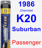 Passenger Wiper Blade for 1986 Chevrolet K20 Suburban - Assurance