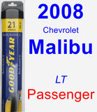 Passenger Wiper Blade for 2008 Chevrolet Malibu - Assurance