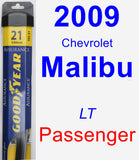 Passenger Wiper Blade for 2009 Chevrolet Malibu - Assurance