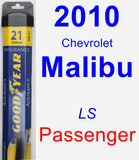 Passenger Wiper Blade for 2010 Chevrolet Malibu - Assurance