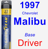 Driver Wiper Blade for 1997 Chevrolet Malibu - Assurance