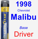 Driver Wiper Blade for 1998 Chevrolet Malibu - Assurance