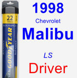 Driver Wiper Blade for 1998 Chevrolet Malibu - Assurance