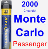 Passenger Wiper Blade for 2000 Chevrolet Monte Carlo - Assurance